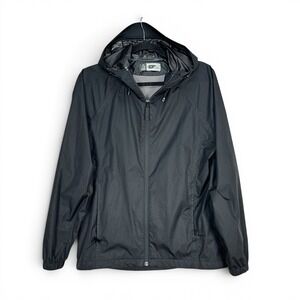 Alpine‎ Design Womens Black Rain Jacket Hooded Full Zip Windbreaker Small